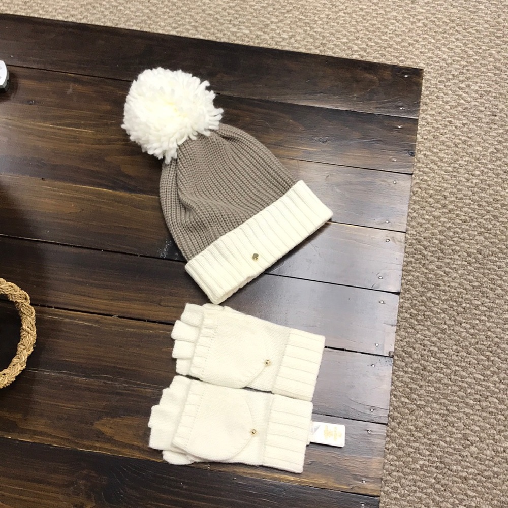 Kate spade hat and gloves set